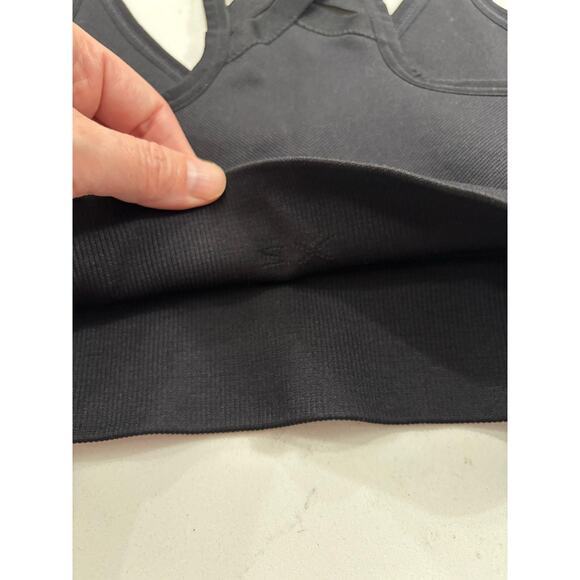 NWT Spanx black low impact athletic sport bra built-in cup liner size XS comfort - Picture 8 of 10